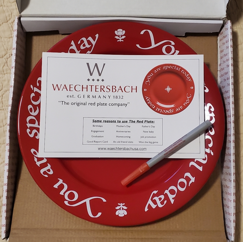 VTG Waechtersbach You Are Special Today Red Plate Germany 1979 Red